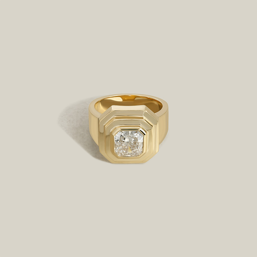 Gabriel & Co. Yellow Gold Pyramid Ring – David Scott Fine Jewelry