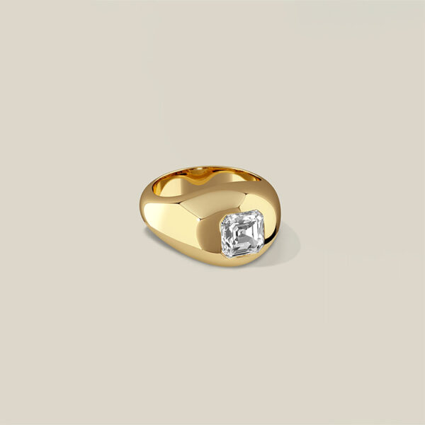 Gypsy set Engagement Ring