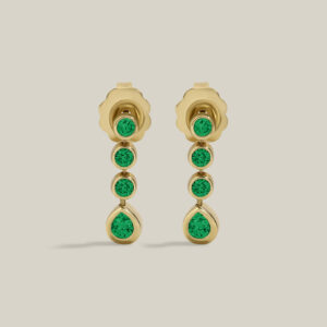 Baby Emerald Dangle pair