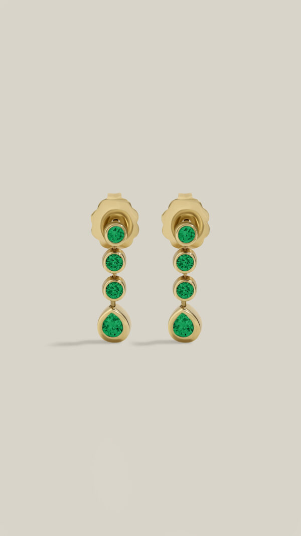 Baby Emerald Dangle pair