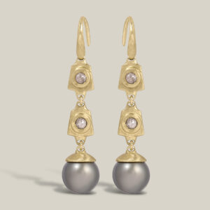 Tahitian Pearl Diamond Drop earrings